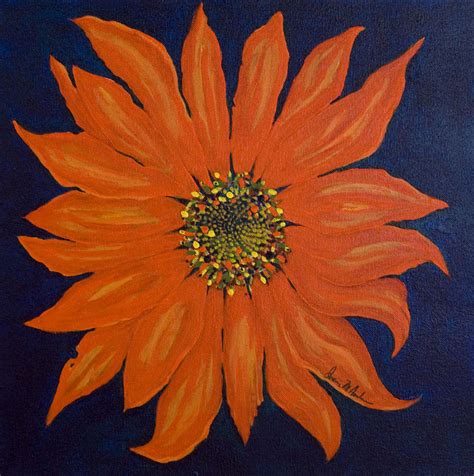 Orange Daisy Painting by Joanie Anderson - Pixels