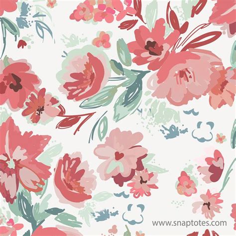 Preppy Floral Pattern Background in 2021 | Background patterns, Customized photo gifts, Floral ...