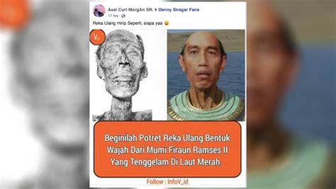 KROSCEK: Potret Reka Ulang Bentuk Wajah Mumi Firaun Ramses II Mirip Jokowi