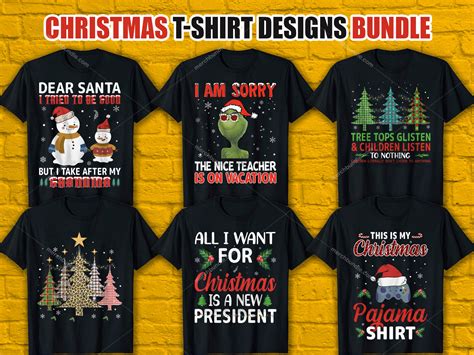 Christmas T Shirt Design Bundle, T Shirt Design Bundle