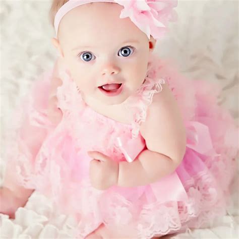 Cute Baby Girl Clothing Pink Flower Girl Dresses Infant Wedding Party ...