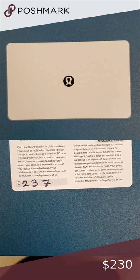 lululemon gift card sold in stores