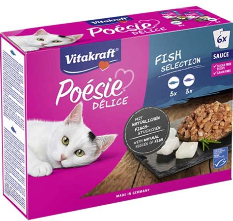 Cat Food VitaKraft Poésie Délice in sauce, multipack version with fish ...