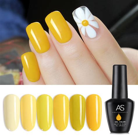 3D Color Gel Solid Bright Yellow Gel Nail Polish Soak off UV Nail Gel Lacquer Non Toxic Lacquer ...