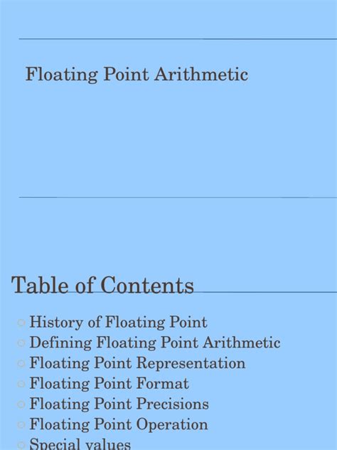 Floating Point Arithmetic | Arithmetic | Numbers