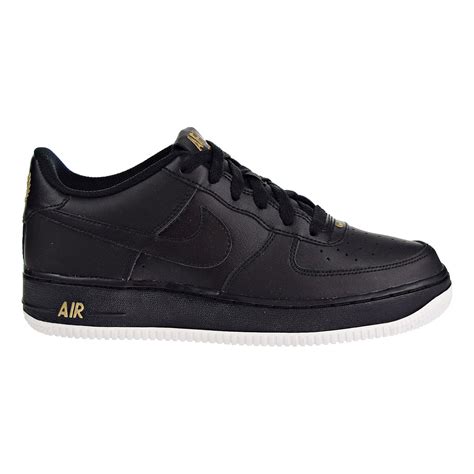 Nike Air Force 1 (GS) Big kids Shoes Black/Black/Summit White 596728-050 - Walmart.com