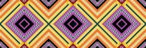 The ethnic design drawing is colorful. Traditional ethnic pattern ...