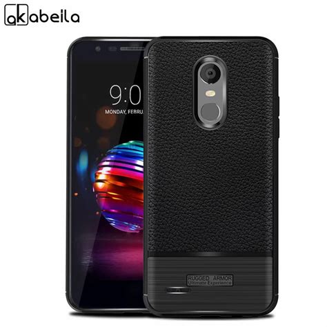 AKABEILA Case For LG K10 2018 Cases Rugged Armor Lichi Patterned Cover ...