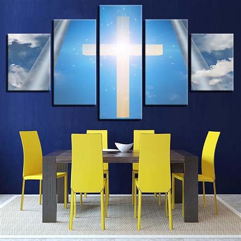 Holy Cross 5 Piece HD Multi Panel Canvas Wall Art Frame – Original Frame