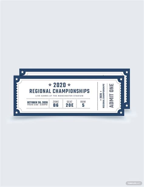 Sporting Event Ticket Template