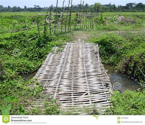 Bamboo bridge stock image. Image of material, park, panel - 24493023