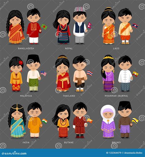 Avatar Of A Bhutan Character Cartoon Vector | CartoonDealer.com #271095885