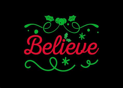 'Believe Christmas' Poster, picture, metal print, paint by Visualz | Displate