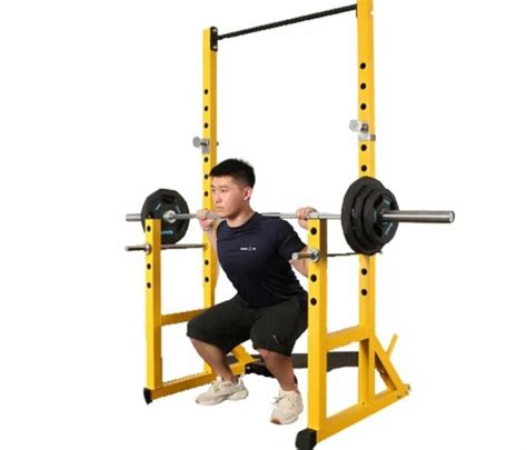 Showing a Squat Rack with with Weights-min | Yanre Fitness