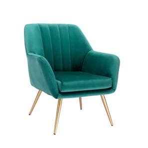 Brodie Fabric Accent Chair in Green Colour - Urban Ladder