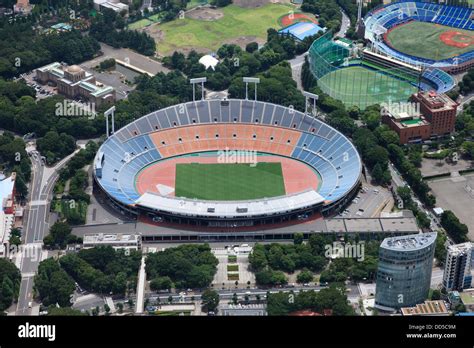 Tokyo Olympic Stadium: Tokyo, Japan: Aerial view of proposed venue for ...