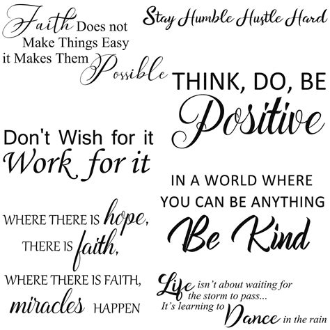 Buy Vinyl Wall Quotes Stickers Inspirational Quotes Decals Peel and ...