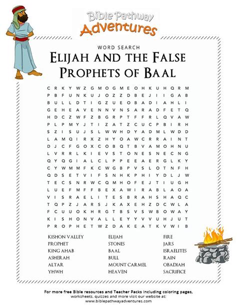 Elijah Activity Sheets