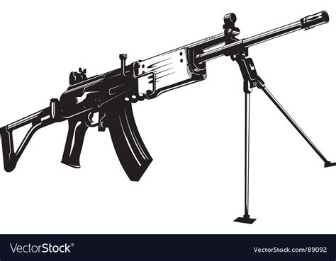 Machine gun Royalty Free Vector Image - VectorStock