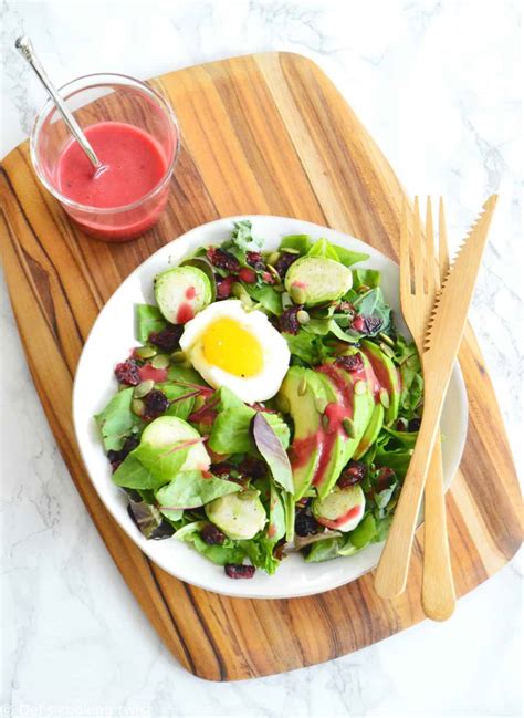 Avocado Soft-Boiled Egg Salad with a Raspberry Vinaigrette — Del's cooking twist