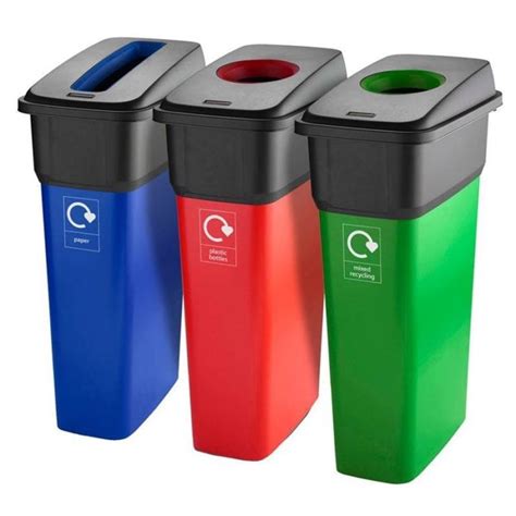 Slim Bins with Coloured Bases - Storage Systems and Equipment