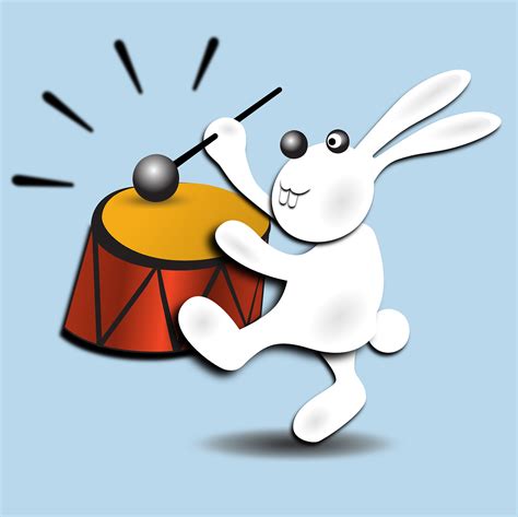 Download Drumming, Rataplan, Bunny. Royalty-Free Vector Graphic - Pixabay