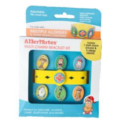 Multi allergy bracelet | Allergy Alert Charms for Kids | Allermates