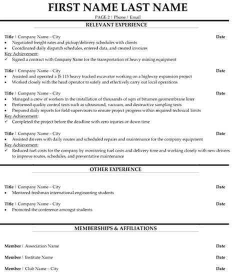 Mining Engineer Resume Sample & Template