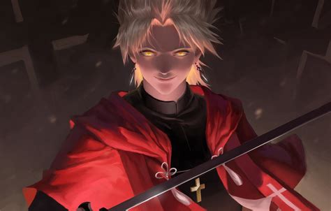 Wallpaper look, sword, guy, the priest, Fate - Apocrypha, Fate Apocrypha, The Kotomine Shirou ...