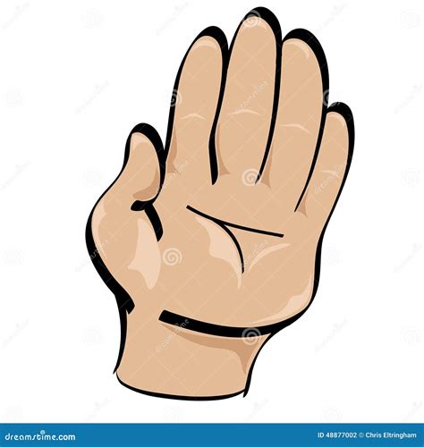 Hand Cartoon Style Stop Stock Vector - Image: 48877002