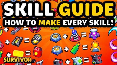 Survivor.io SKILL GUIDE & TIPS - How To EVOLVE EVERY SKILL & WEAPON in ...