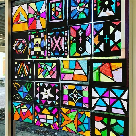 Tissue Paper/Black Paper Stained Glass Windows! | Stained glass crafts, Stain glass window art ...