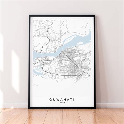 Guwahati City India Map Print Poster Minimalist Home Guwahati | Etsy