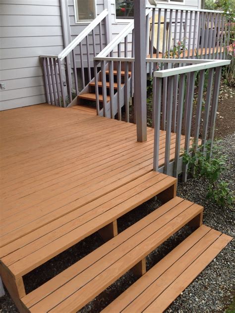 Rob stained the deck using Olympic Max Stain in Cedar | Outdoor living ...