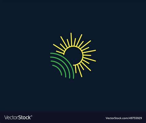 Organic agriculture farm logo Royalty Free Vector Image