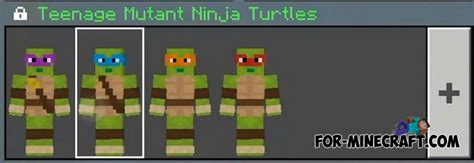 Ninja Turtles skin pack for Minecraft PE 1.9+