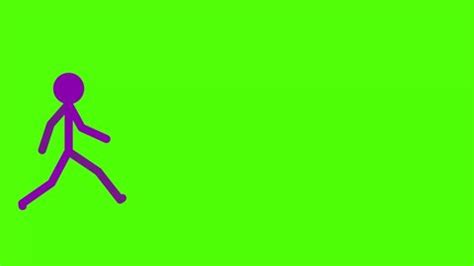 Stick Man Walking Animation On Green Stock Footage Video (100% Royalty-free) 1093365745 ...