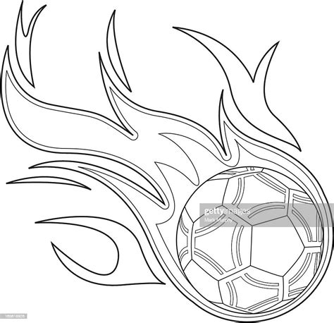 Black White Flaming Soccer Ball High-Res Vector Graphic - Getty Images