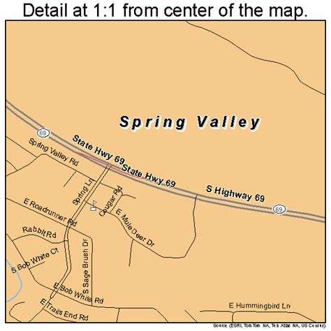 Spring Valley Arizona Street Map 0469060