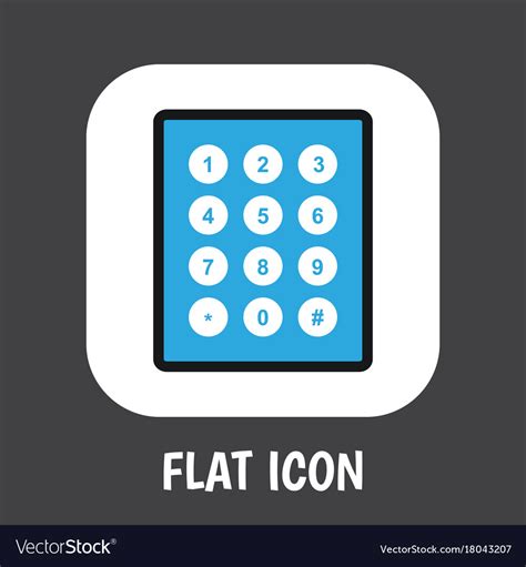 Safety symbol on keypad Royalty Free Vector Image