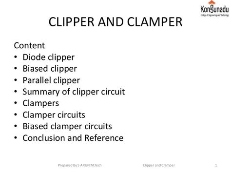 Clipper and clamper