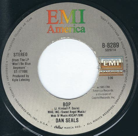 Dan Seals – Bop / In San Antone (1987, Jacksonville Pressing, Vinyl) - Discogs