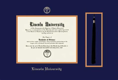 Custom Diploma Frames & Certificate Frames - Framing Success: Lincoln University (Pre 11/13) w ...