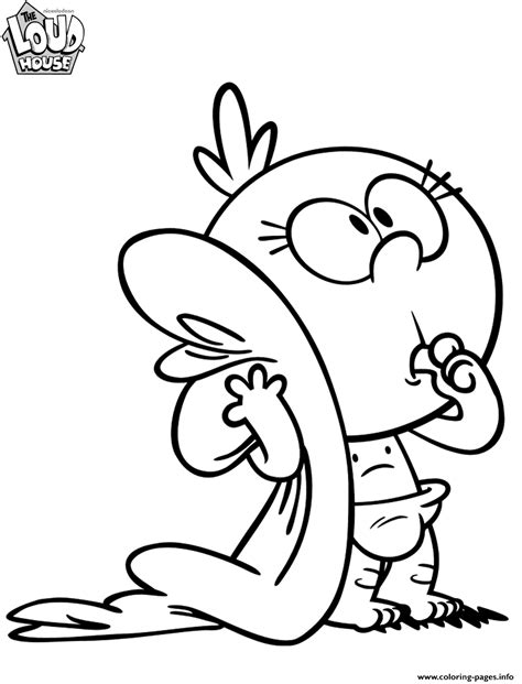 Lily Loud House Baby Coloring page Printable