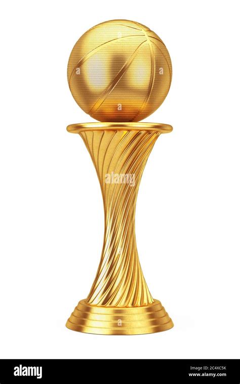 Basketball Award Concept. Golden Award Trophy Basketball Ball on a ...