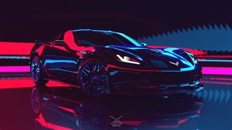 Download 2560x1440 Chevrolet Corvette Z06, Supercars, Neon Lights ...