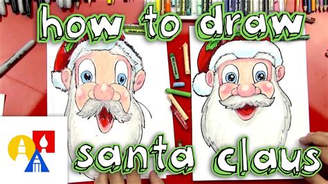 How To Draw Santa Claus's Face - YouTube