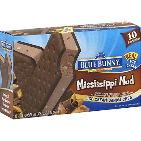 Blue Bunny Ice Cream Sandwiches, Mississippi Mud | Sandwiches & Bars ...