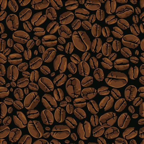 Seamless coffee beans vector | Vector Graphics Blog