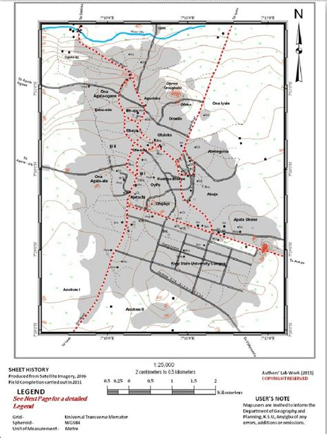 New Topographic map with scale 1:25,000 produced for study area ...